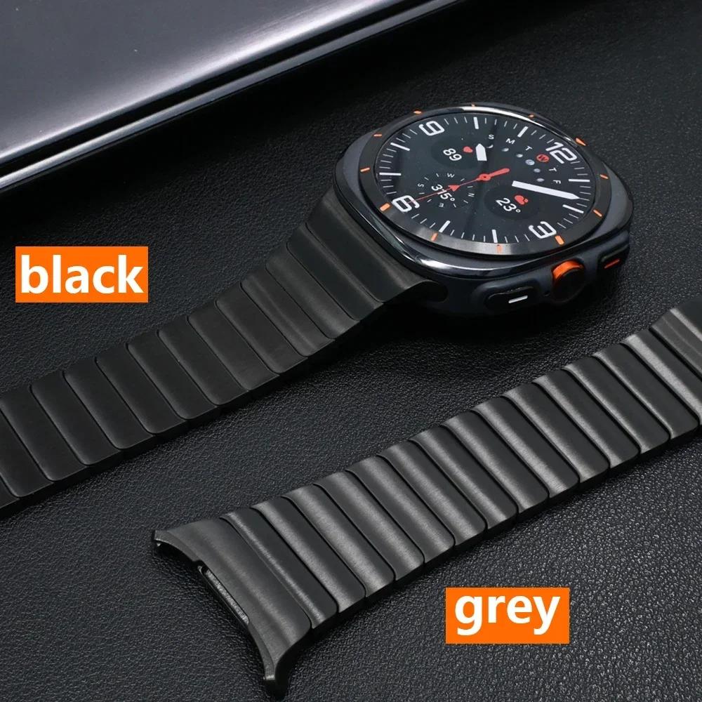 Titanium Band Aluminum Alloy Case for Samsung Galaxy Ultra Watch 47mm Magnetic Strap for GALAXY Ultra 7 Men Bracelet Accessories