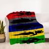 DC Superhero Silhouette Rainbow Flag Print PosterBlanket Flannel Throw Blanket for Sofa, Bed, Travel, Camping, Office, Couch, Chair