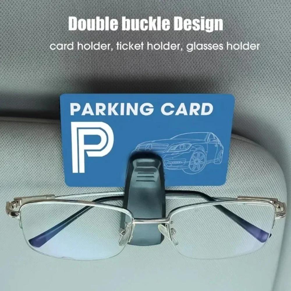 1pcs Auto Sun Visor Glasses Box Sunglasses Clip Card Ticket Holder Stand Universal Fastener Case Eyeglasses Car Accessories