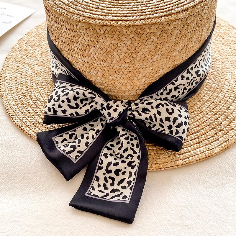 Korean Spring and Autumn New Leopard Print Scarf Women's Decorative Scarf Headband Fashion Scarf Belt Band Ties