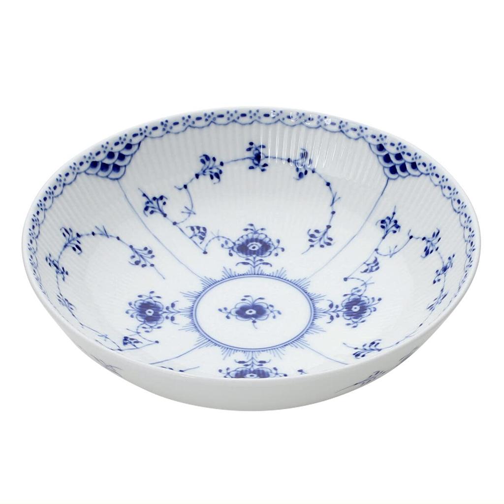 Royal Copenhagen 102 Blue Fluted Half Lace 577 Bowl Blue Fluted 21.5cm [Item]