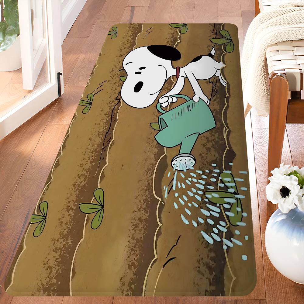 Cartoon S-Snoopy Anime Entrance Door Mat Washable Non-Slip Living Room Sofa Chairs Area Mat Kitchen Welcome Doormat