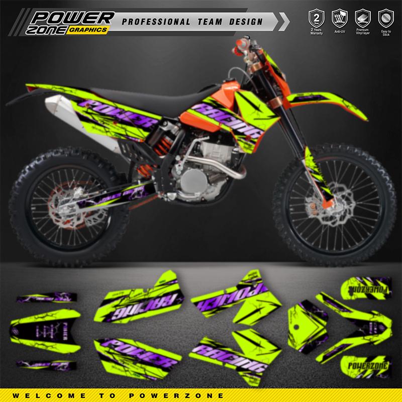 PowerZone Индивидуальные Графические Наборы Командных Фонов Наклейки Для KTM 05-06 SXF 06-07 XCF XCW 05-07 EXC Enduro 125-500cc 35