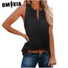 Women's Fashion Casual Summer Spring Solid Color Print Sleeveless V-Neck Blouses & Shirts