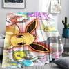 Eevee pattern Flannel Blanket, High quality Comfortable for All Seasons, Home Decor, Warmth and Comfort, Perfect for Gifts.