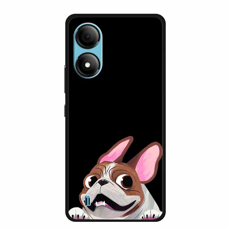 Funda For ZTE Blade A33S Case Cute Cartoon Cat Black Silicone Soft Phone Case For ZTE A33S Back Cover Case A 33 s 33s Coque Capa