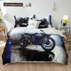 Комплект пододеяльника для кроссового мотоцикла 3D Гоночный Мотокросс Постельное белье Для Подростка Мотоциклиста Экстремальные Виды Спорта Полиэстеровый Пододеяльник