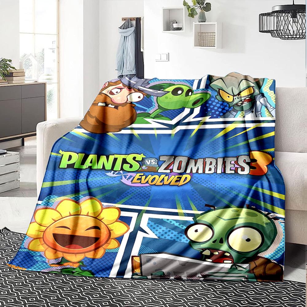 Plants Vs. Zombies Blanket Warmthful Decor Perfect for Sofa Office Chair Bedding for All Occasions Modern Ideal Gift for Friends Family Couples Picnic