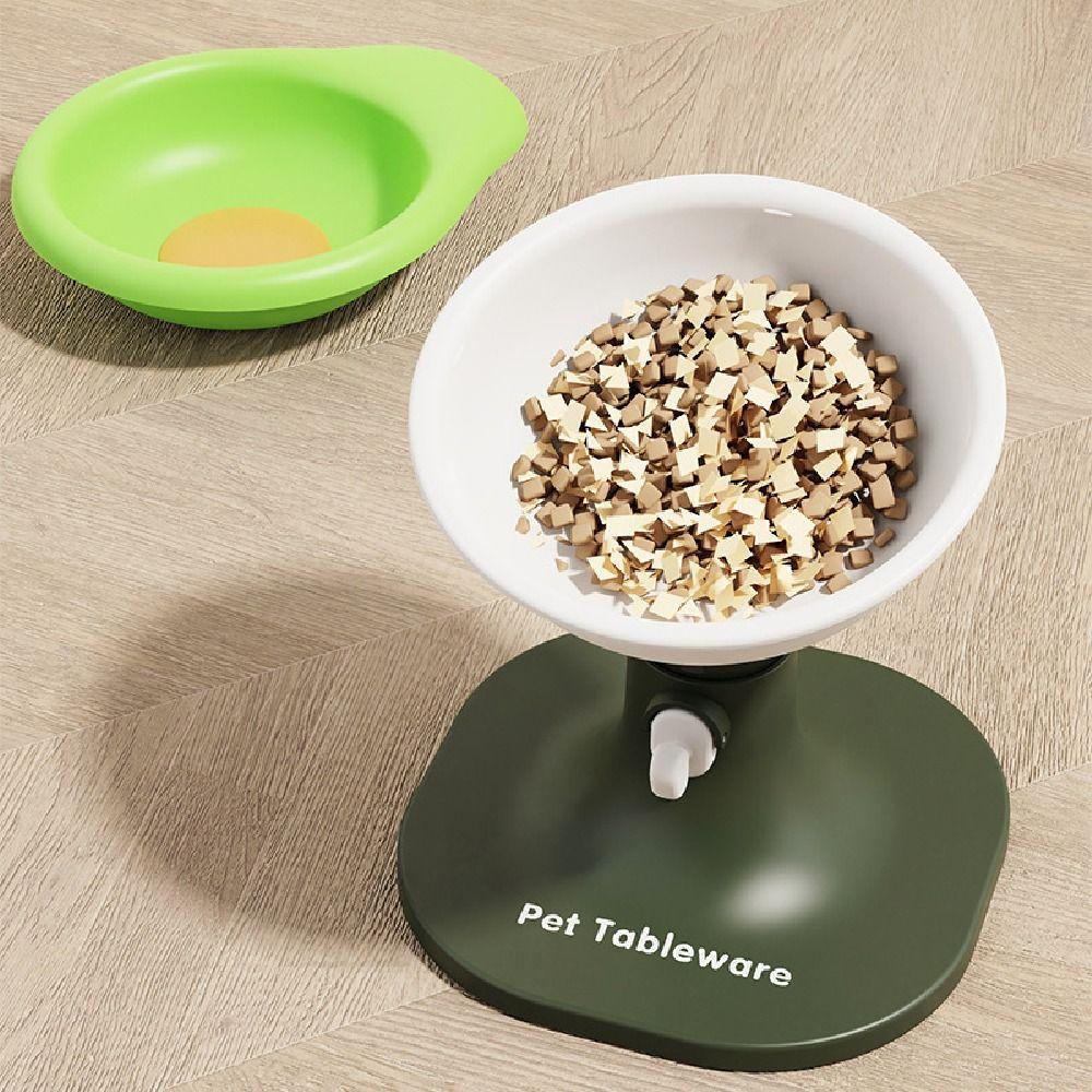 Creative Pet High Footed Bowl Adjustable Height Angle Non-Slip Cat Food Water Bowl Cartoon Cute Pet Water Feeder Container
