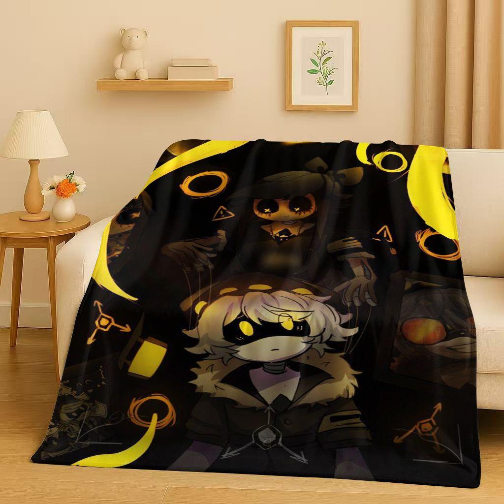HD Cartoon Murder Drones V Uzi J Robot Flannel Blanket,Ultra Soft Warm Plush Throw for Home Bedroom Bed Sofa Cover Picnic Kids