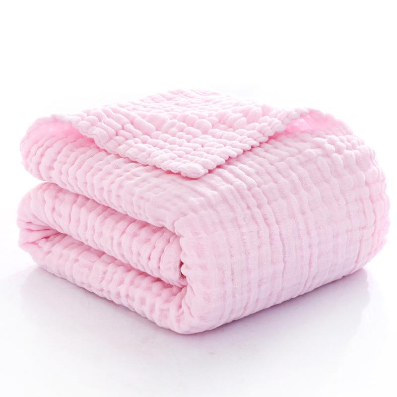 Factory Solid Colors 6 Layers 100%Cotton Muslin Blankets, Baby Blankets