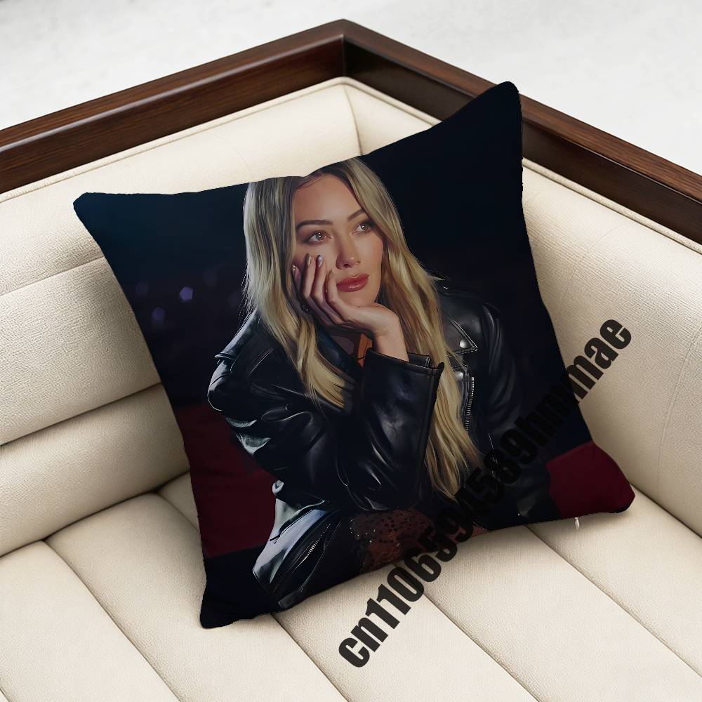 H-Hilary Duff Luck Or Something Throw Pillow Case Sham For 45X45Cm 35X35Cm Square Home Pillowcase Cushion Cover