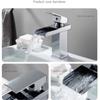 Waterfall Wash Basin Faucet Black Hot and Cold All Copper Bathroom Toilet Wash Basin Bathroom Home