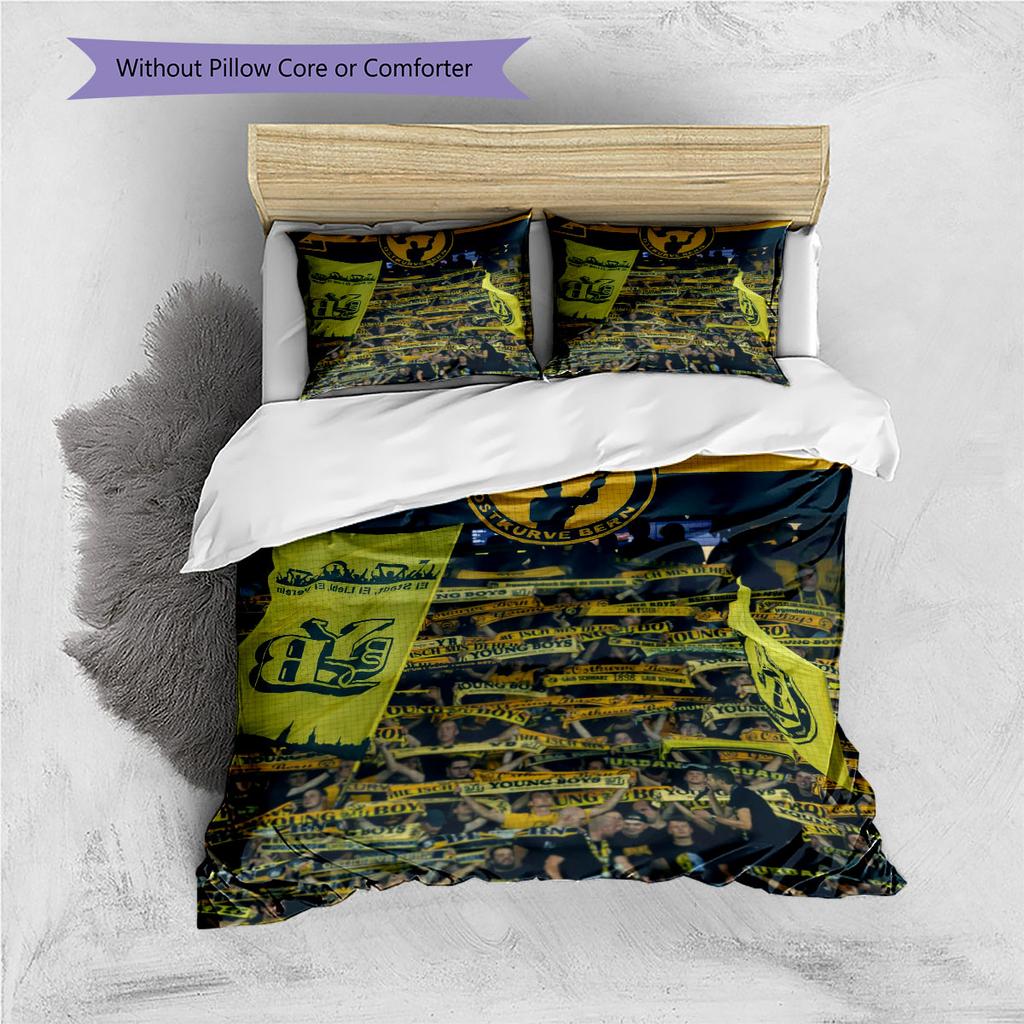 YB Pattern Bedding Home Decoration Birthday Gift ( 1 duvet cover + 2 pillowcase, without core),fan merchandise.
