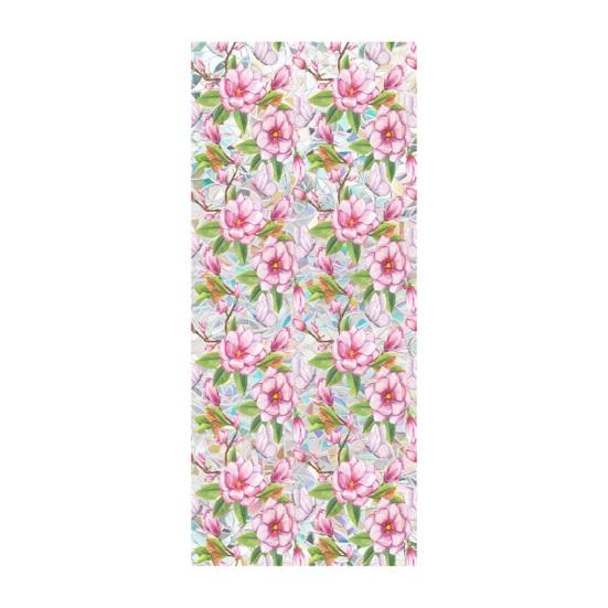 Цветочная витражная пленка для окон Лотос Ипомея Цветочная статическая наклейка на окно Снимаемая Декоративная Статическая наклейка Блокирующая УФ-излучение Наклейки для приватности для гостиной