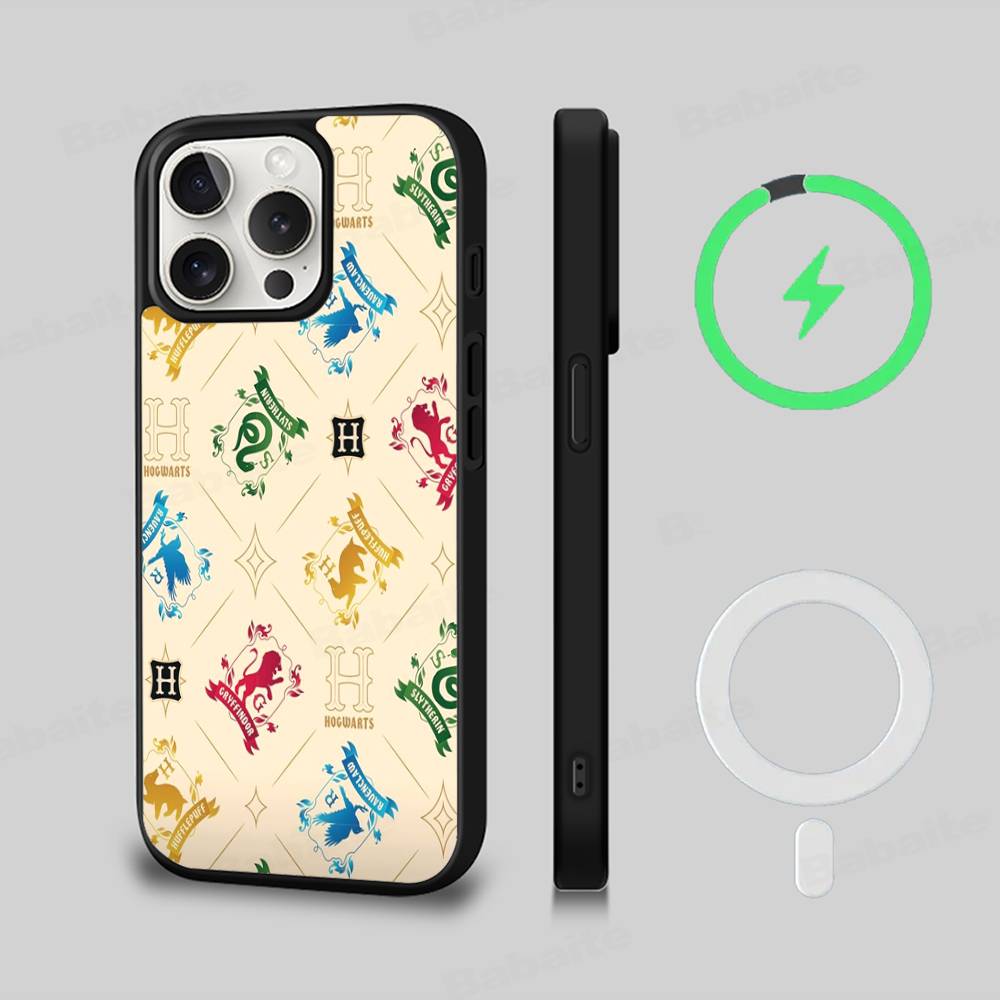 Ataff Harryr P-Potter Logo For Magsafe Magnetic Phone Case for iPhone 17 16 pro max 15 Plus 14 13 12 11 Cover