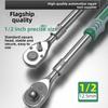 Выдвижная трещоточная рукоятка Power Torque 1/2 с регулируемой длиной и надежной фиксацией головки для эффективного ремонта