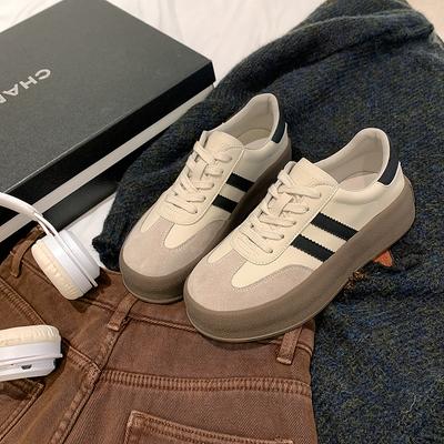 Женская обувь весна и лето повседневная одинарная обувь внутренняя высота увеличение спортивные белые туфли женские