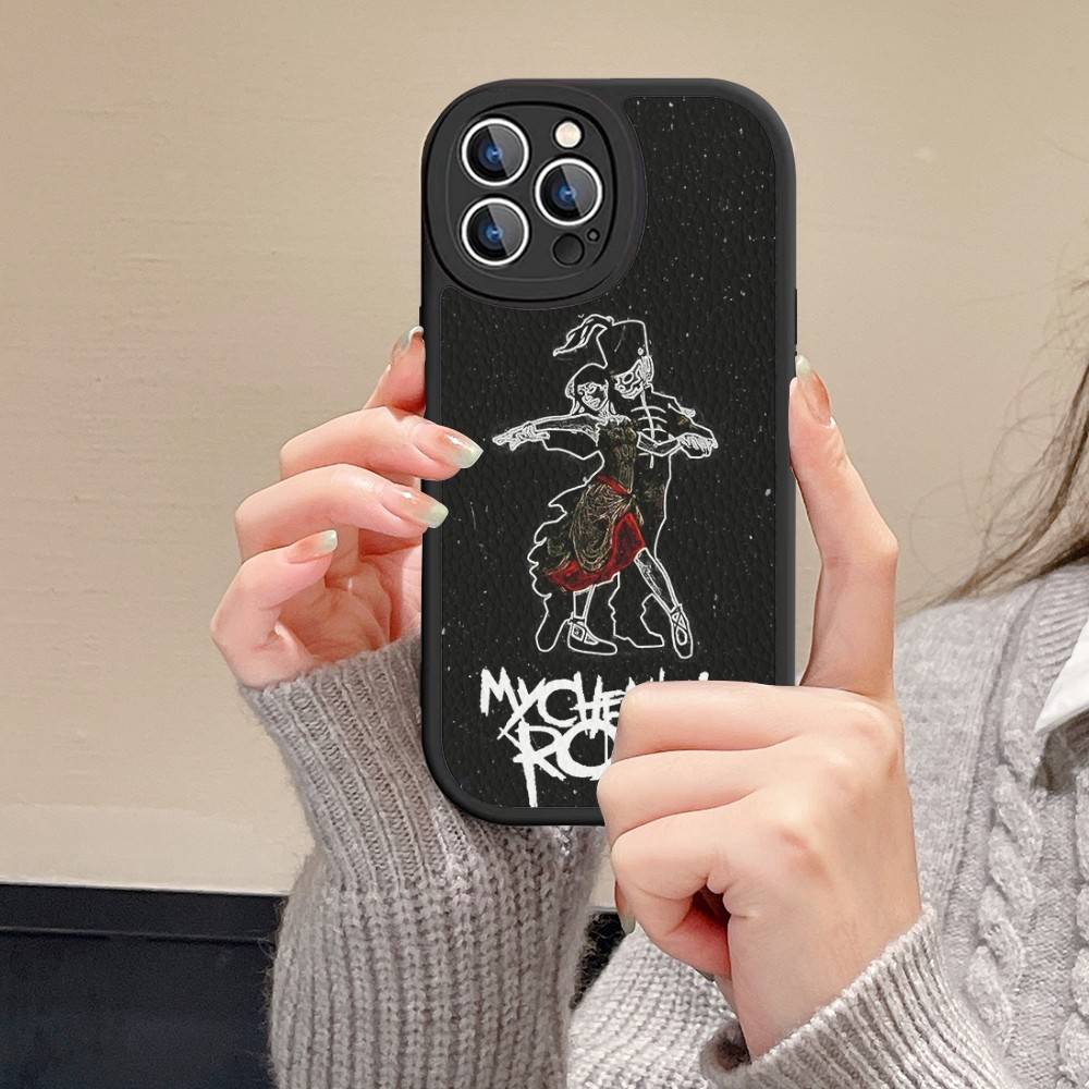 Чехол для телефона My Chemical Romance для iPhone 16 15 14 13 12 11 Pro Max Plus Mini Кожаный чехол