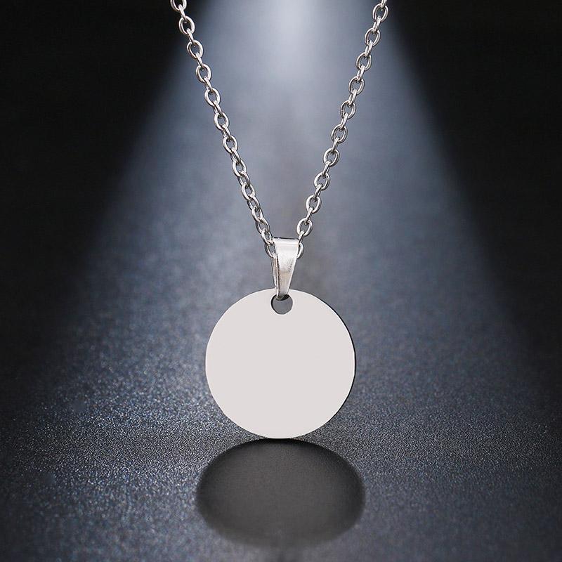 DOTIFI Стальное Колье Круглый Кулон Для Женщин Элегантное Ключичное Розовое Золото Колье Свадебные Украшения