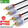 Biaz Dual Lotus Head 2RCA Male-to-Male 1m Red/White AV Audio Signal Cable