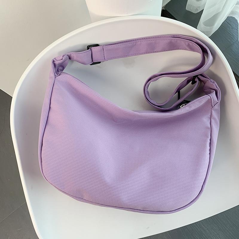 Простая вафельная литературная одноплечевая однотонная сумка кроссбоди в форме пельменя