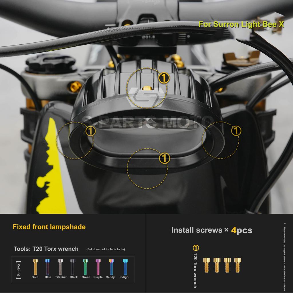Motorcycle Refit For Surron Light Bee X 2025 model  titanium alloy Screw Complete vehicle