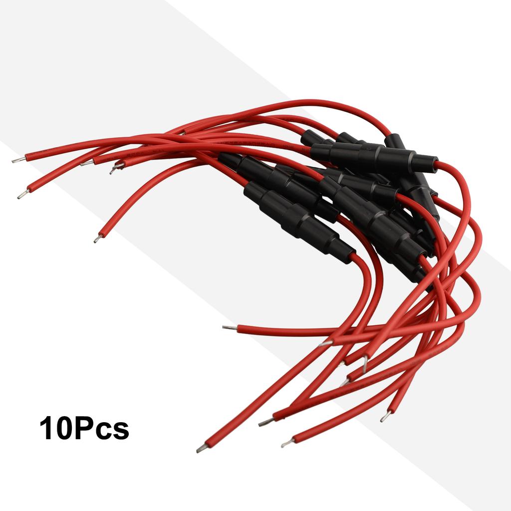 5 шт. Держатель стеклянного предохранителя винтового типа С кабелем 22 20 18 16 14AWG 250V 5x20 мм Стеклянный предохранитель Корпус предохранителя Электрооборудование