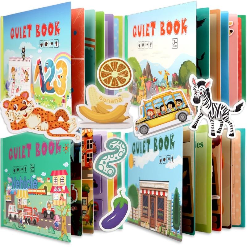 Baby First Enlightenment Book Montessori Quite Book Early Learning Sticker Busy Book Matching Games Educational Toys for Kids