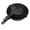 3pcs/Set 16cm 20cm 25cm Cast Iron Frying Pans Cookware Pots Household Kitchen Cooking Tool