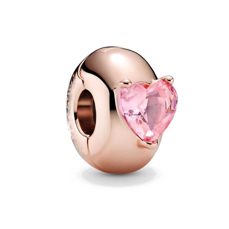 Шарм-клипса Застежка Лапка Луны Медь Квадратный Камень Разделительная Бусина Подходит для Оригинального Браслета Сделай Сам Для Женщины Девушки Ювелирные Изделия