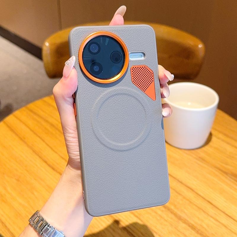 Для Redmi K80 K80 Pro Чехол для телефона с большим отверстием, металлическим кольцом для защиты объектива, теплоотводом, магнитной защитой от ударов