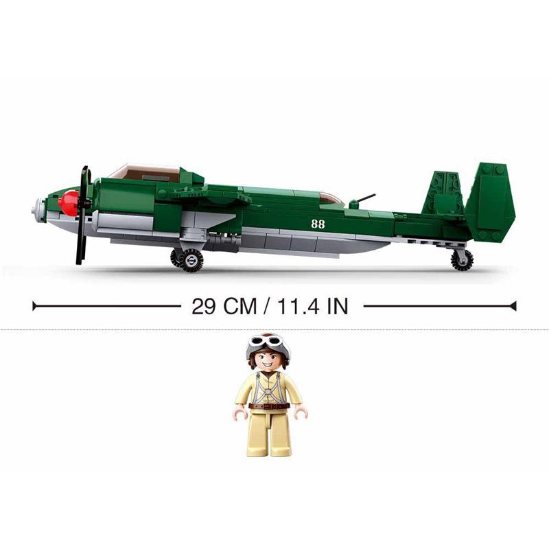 Little Luban Assembled Building Block Children Educational Toys Boy Military Aircraft Air Bomber