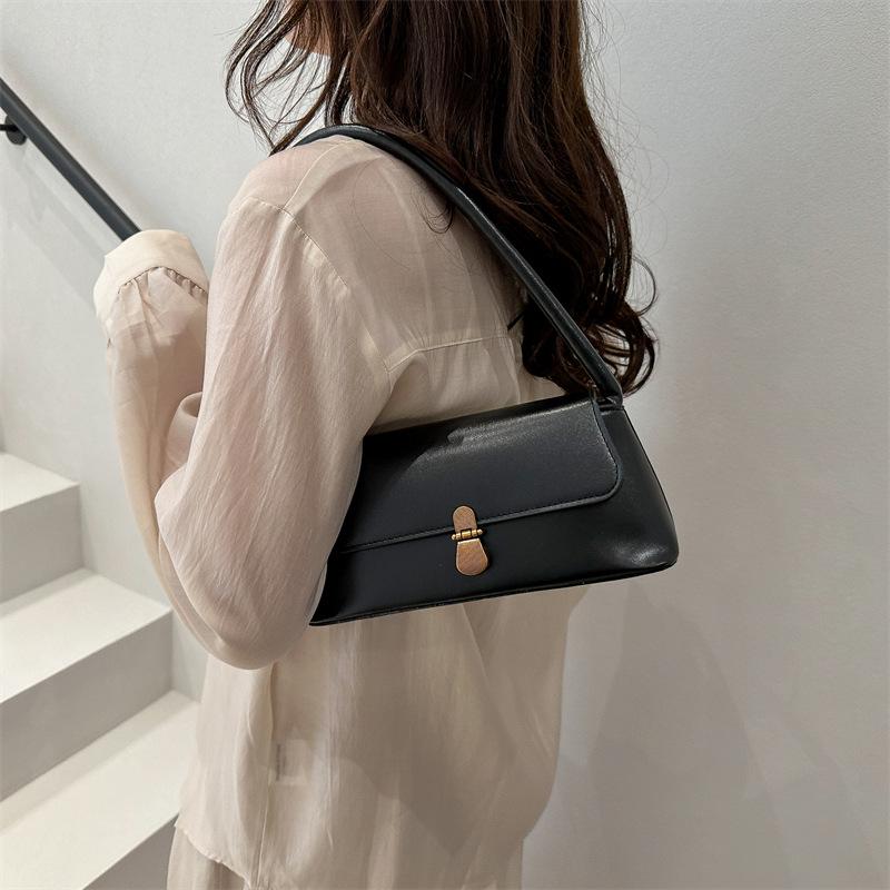 Ретро Нишевая Сумка-Багет - Весенняя Мода 2025: Трендовая корейская сумка под мышку, на одно плечо, ручная сумка для поездок на работу для женщин