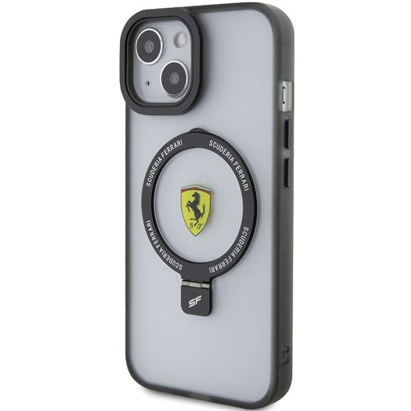 Ferrari Fehmp15Suscak Iphone 15 / 14 / 13 6.1 Czarny/Black Hardcase Ring Stand 2023 Collection Magsafe