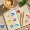 50Pcs/Set Fruit & Flower Tea Cup Aesthetics PET Stickers Waterproof DIY Fashion Decals Transparent Stickers