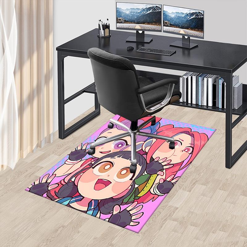 1pc Anime Cartoon Design Office Chair Mat - Doraemon Characters, Non-Slip Carpet for Home Decor, Suitable for All Seasons.Y048