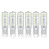 6pcs G9 LED Bulbs 7W Dimmable 360 Degrees  Illumination Replacement Light Bulb for Wall Desk Cabinet Lamp
