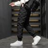 Осенние и зимние мужские плюшевые толстые брюки свободного покроя модные теплые брюки