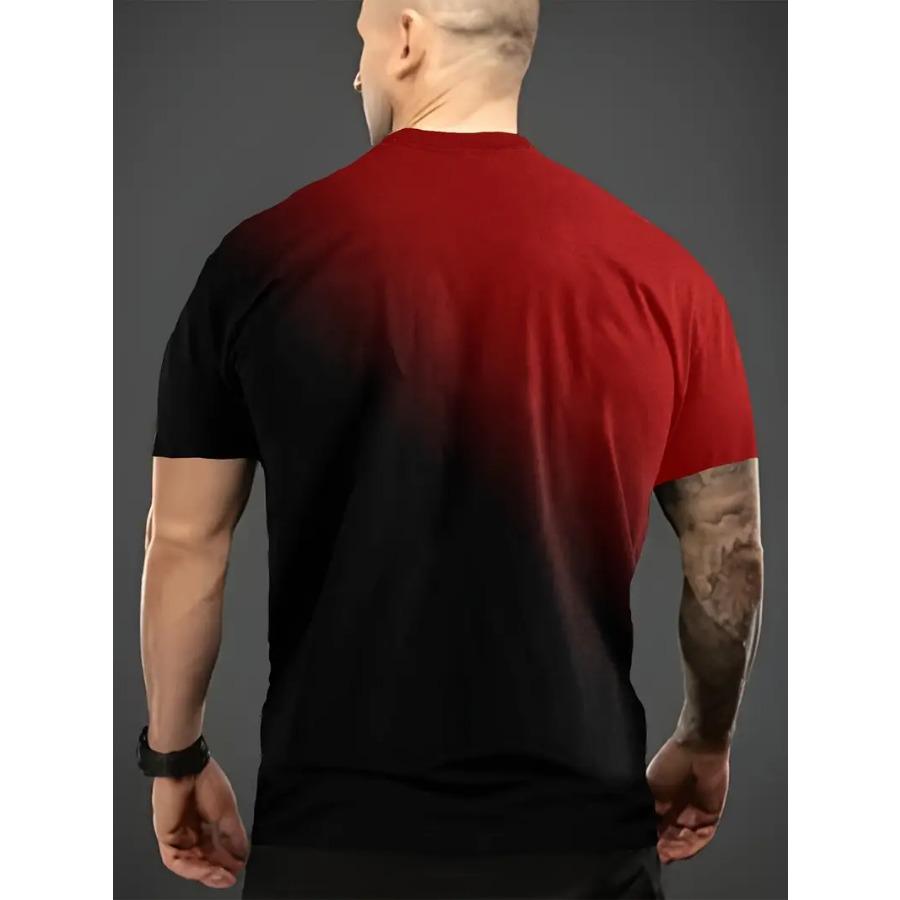 Мужская повседневная футболка с круглым вырезом и графикой сердцебиения рыбалки, 100% полиэстеровое трикотажное полотно с небольшой эластичностью, футболка с коротким рукавом обычного кроя