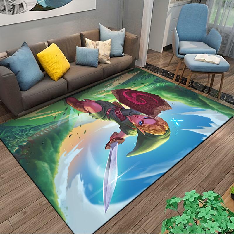 Heroic Adventure Carpet Featuring a Fantasy Warrior Suitable for use as an anti-slip game mat for living room and bedroom sofas