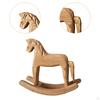 Rocking Horse Statue, Table Decoration Crafts Housewarming Gift, Wooden Figurine Animal