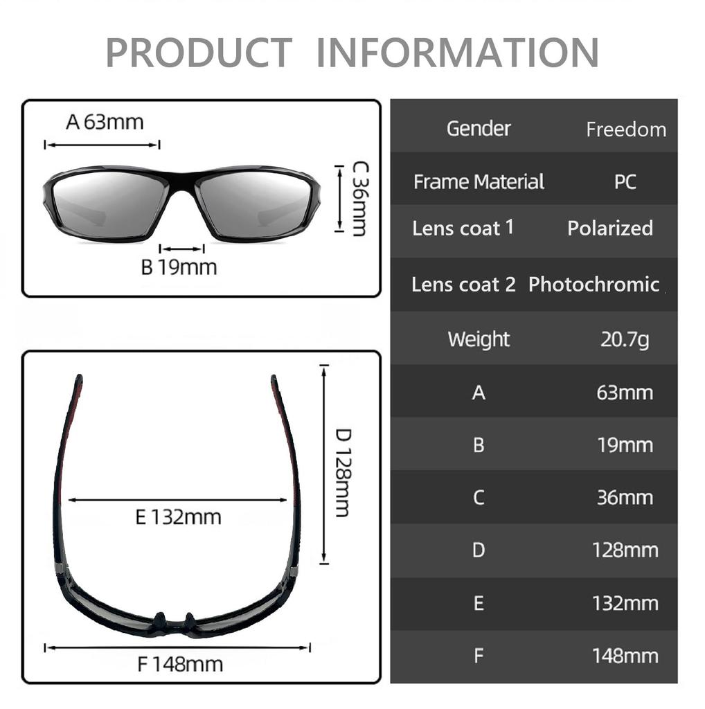 REONAS Polarized Photochromic Sports Day and Night UV400 for Men and for and UV Protection Sunglasses, Use, Protection, Women, Lightweight, Fishing,