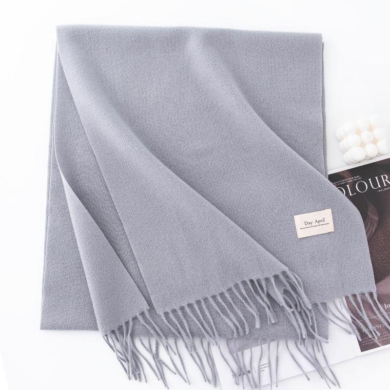 Morandi Color Scarf Shawl Solid Color Cashmere Feel Long Winter Wrap Luxury Soft Fashion Gift Lightweight Women’s Neck Scarf