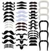 48pcs/set Funny Mustache Pirate Party Costume Cosplay Fake Beard Kids Adult Halloween Party Decoration Supplies Photobooth Props