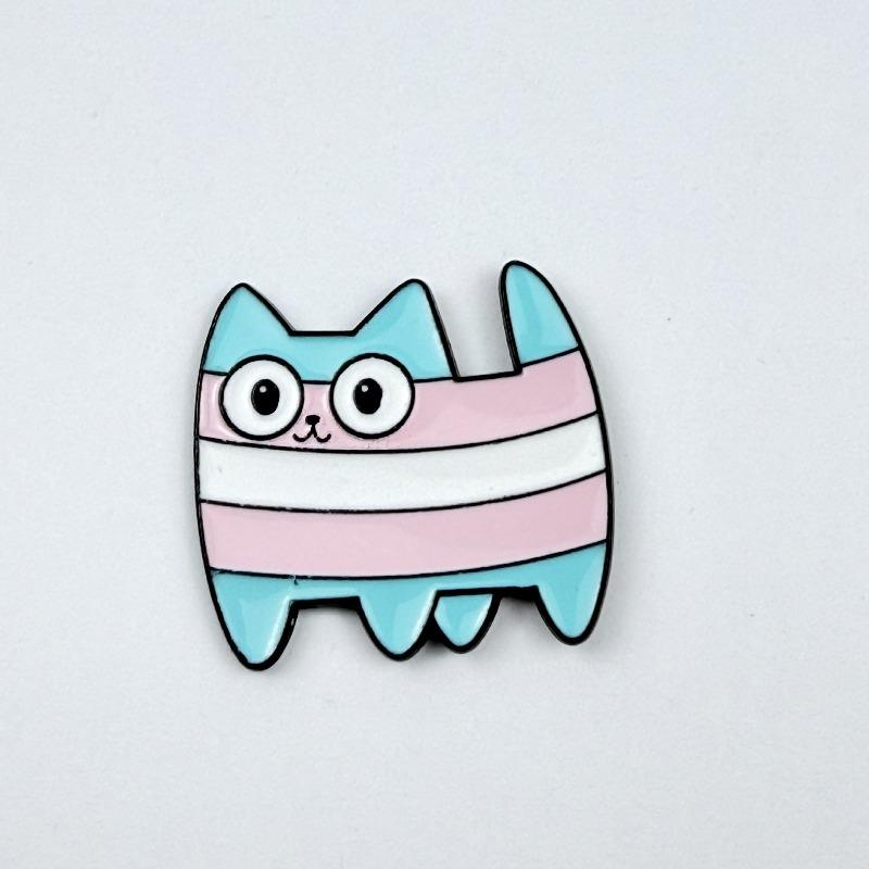 Kawaii мультфильм кот металлические броши влюбленные пара черный кот белый кот мини-значки детская одежда для взрослых украшения булавки