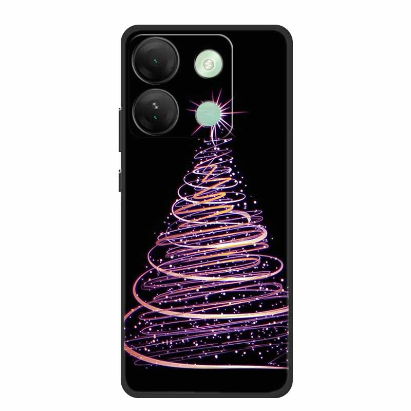 Для Infinix Smart 7 HD Рождественский Мягкий Чехол Силиконовый ТПУ Задняя Крышка Чехлы Для Телефона Для Infinix Smart7 Plus X6516 Рождественский Новый чехол Оболочка