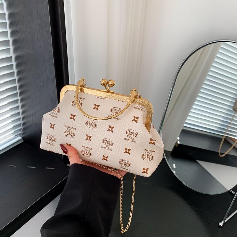 Персонализированная маленькая квадратная сумка с застежкой, модная сумочка, цепочка с принтом в иностранном стиле, сумка через плечо, сумка-мессенджер, женская сумка.