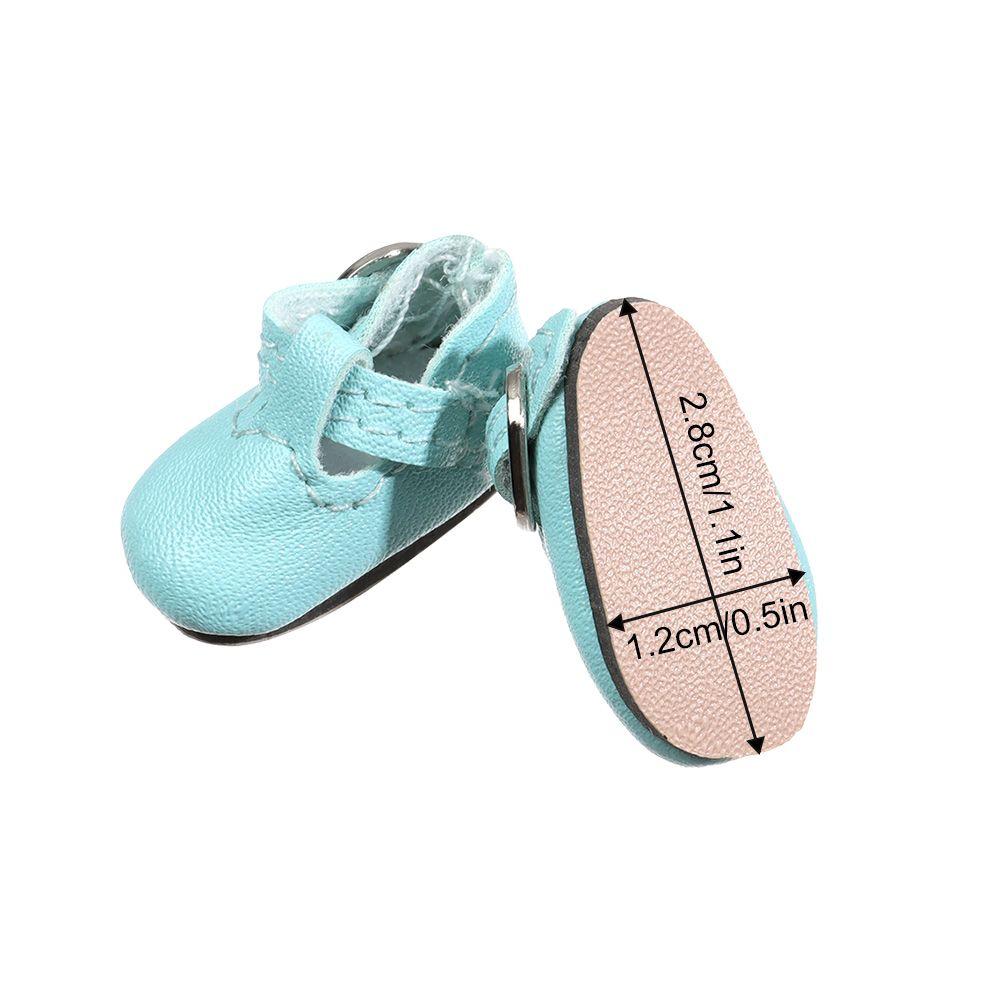 1 Pair 2.8*1.2cm Multicolor PU Leather Play House Change Clothes Game Doll Shoes Dolls Accessories