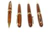 Retro wooden barrel retractable ballpoint pen, EXA, in a premium box, K7-1455BP-1